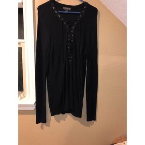 Forever 21+ Lace-Up Sweater